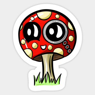 Magic Mushroom with a Monocle Sticker